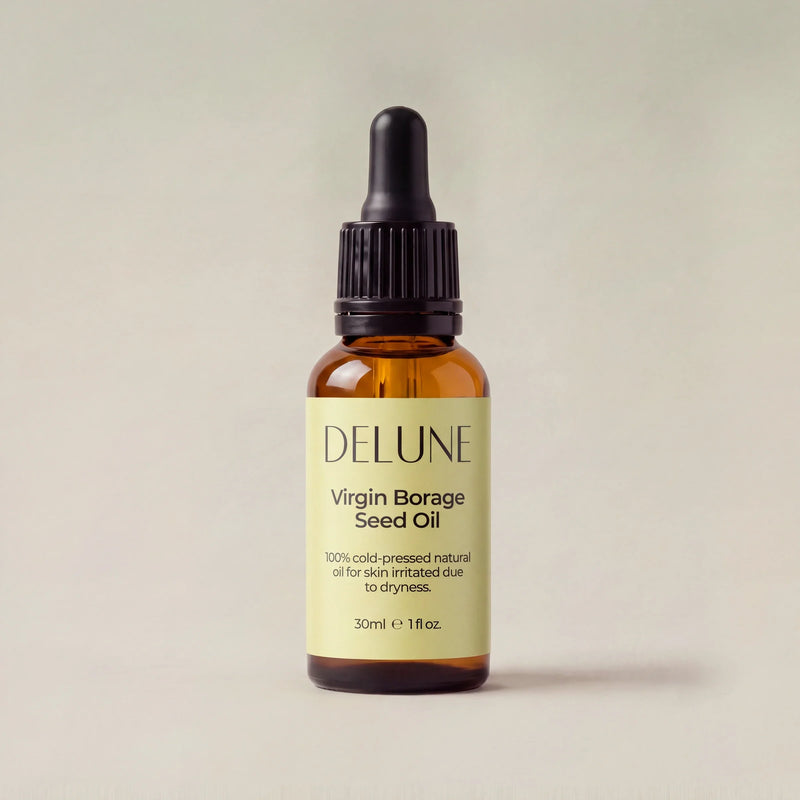 Delune Virgin Borage Seed Oil 30ml dropper bottle