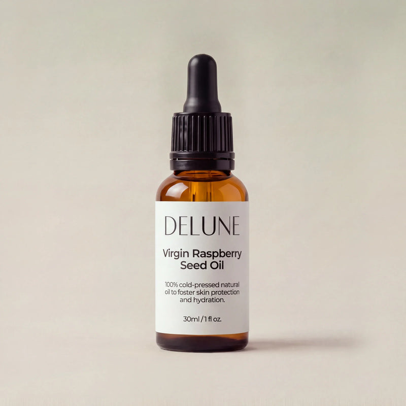 Delune Virgin Raspberry Seed Oil 30ml dropper bottle