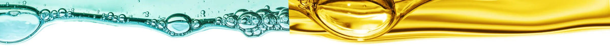 A band of clear water and golden essential oil