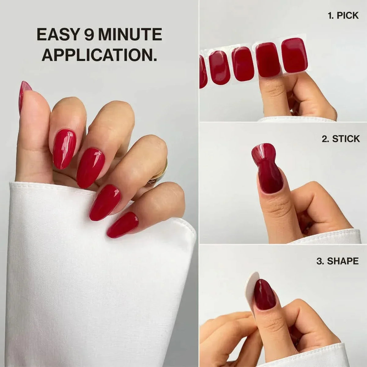 Tortoiseshell Noir (Non-UV Nail Wraps): easy 9-minute application in three steps: pick, stick and shape